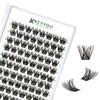 Lash Clusters,96pcs Individual Lashes C Curl 10mm Eyelash Clusters KEYYOU