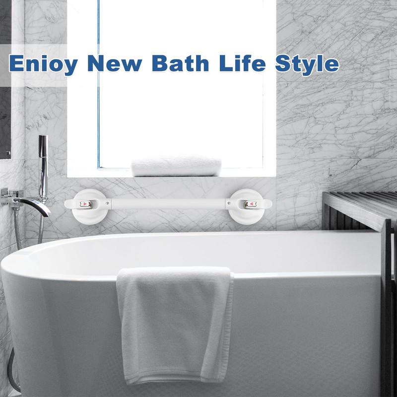Shower Handle,Shower Handles with Strong Suction Cup Grab Bar,Bathroom Safety