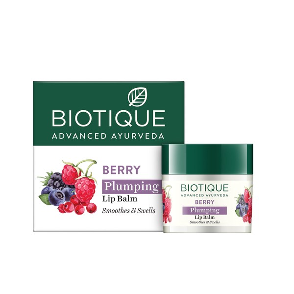 Biotique Bio Berry Plumping Lip Balm 12 Gm I Soothes & Swell Lips I Unscented Lip Repair Lip Balm for Dry, Cracked Lips I For Men, Women, and Children. Great for Gifts