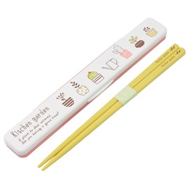 Skater ABC3 Kitchen Garden Chopsticks & Chopsticks Case Set, 7.1 inches (18 cm), Made in Japan