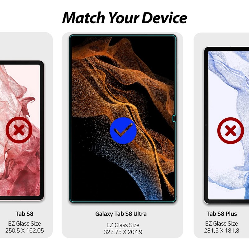 DOME GLASS Whitestone EZ screen protector for Galaxy Tab S8