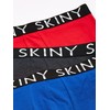 Skiny 71253 Boxer Corto 3Pack para Hombre, Azul Rey, Gris