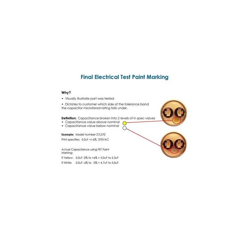 97F9202 5 uf MFD 370 Volt VAC - CBB65 Round