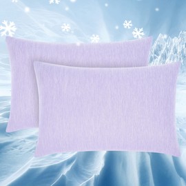 Topcee Cooling Pillow Cases, 2 Packs King Size Arc-Chill Q-Max>0.5 Ultra Soft Cool Pillowcases for Hair and Skin, Breathable Cold Pillow Case for Hot Sleepers & Night Sweats (Purple 20x36)