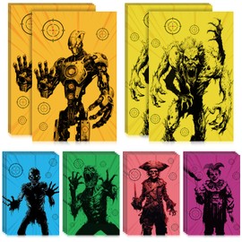 Motipuns 24 Pcs Monster Shooting Paper Targets 12 x 18 Inch Outdoor Practice Paper Fun Large Zombie Targets for Range for The Range Outdoor Practice, 6 Styles