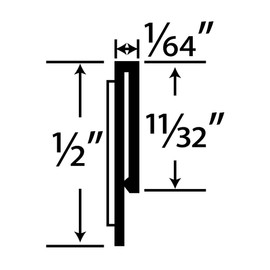 Outwater Plastic J Channel Fits Material 1/64 Inch Thick Clear PVC Cap Moulding with White Foam Adhesive 46 Inch Length (Pack of 3)