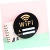 LALAFINA WiFi Sign Emblems Office Decor Black Trim Large WiFi