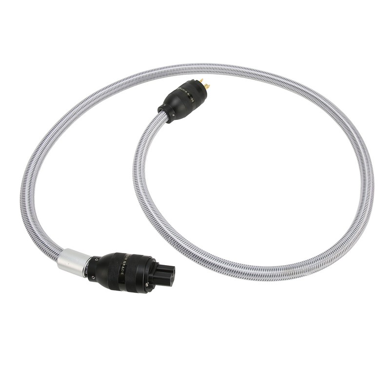 HiFi Power Cable Pure Copper Gold Plated Double Shielding Audiophile