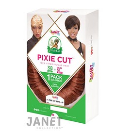 Janet Collection PIXIE CUT Weave 38pc 8" (1B)