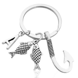 Fish Lover Gifts for Men Women Fisherman Gifts for Husband Dad Fishing Gifts for Daughter Son Fish Keychain Accessories for Boys Girls Best Friend Christmas Birthday Gift for Fishers