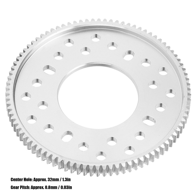 90 Tooth Cylindrical Aluminum Gear StraightTooth Deceleration Overspeed Parts 32mm