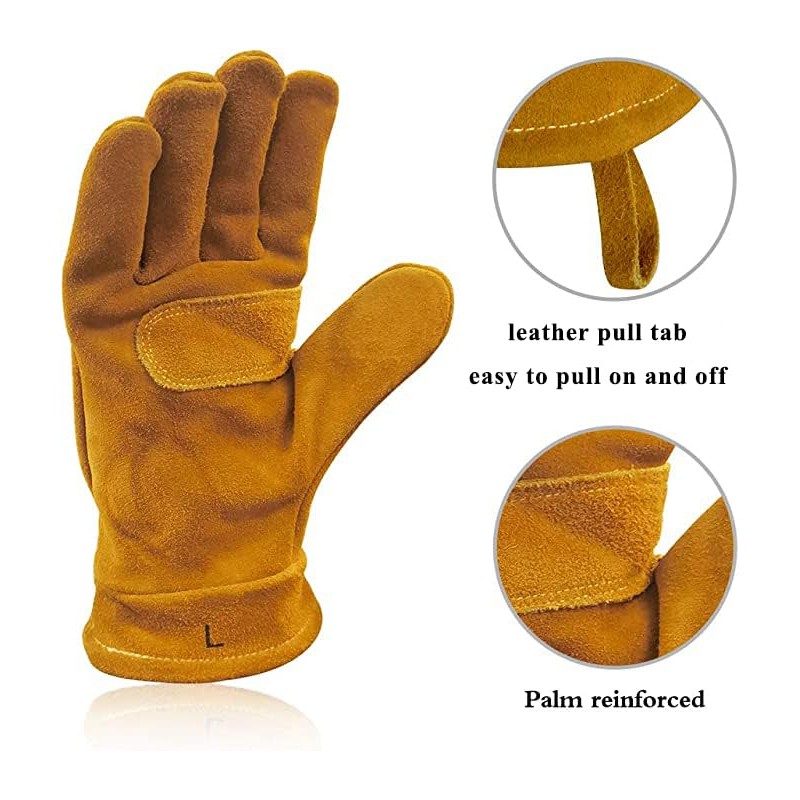 Intra-FIT Wildland Firefighting Gloves, NFPA Professional Firefighter Gloves, Cowhide Leather,