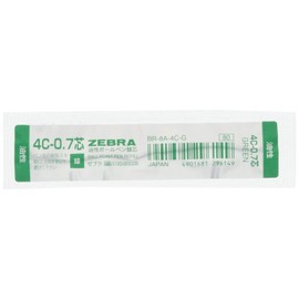 10pcs Zebra 4C-0.7 0.7mm Refill (Box Set) - Green Ink