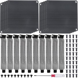 Xiatiaosann PCI Slot Fan Cover 120mm with Dust Filter Computer PC Fan Fine Dust Filter (120mm x 120mm dust filter + 20mm x 120mm PCI slot, black) with Necessary Screws, Magnetic Screwdriver