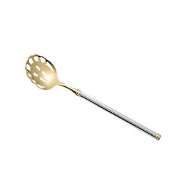 Sanpo Sangyo B 03073020 Spoon, Silver, Gold, Total Length: 4.7 inches (12 cm), White Caviar Spoon