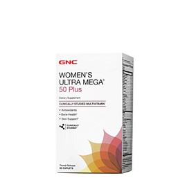 GNC Women's Ultra Mega 50 Plus Multivitamin for Women, 60 Count, Vitamin, Multivitamin