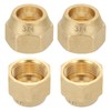 PATIKIL 3/4" Brass Flare Nut, 4Pcs 45 Degree SAE Union