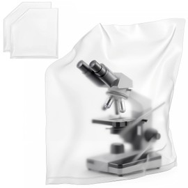 Wonderjune 2 Pack Thick Plastic Microscope Dust Cover, Full Sealed Waterproof Protective Case 22 x 13 x 21 in, Fit Full Size Standard Microscopes