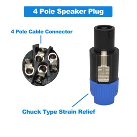 DAGCUXIN speakon Connector，Audio Speaker Plug Twist Lock 4 Pole Speaker Plug,nl4 Connector Compatible with Speakon NL4MPR,NL4FC,NA4LJ,NA4LJX,NL4MP,NL4FX, NL4&NL2 Series, NL2FC (25 Packs)