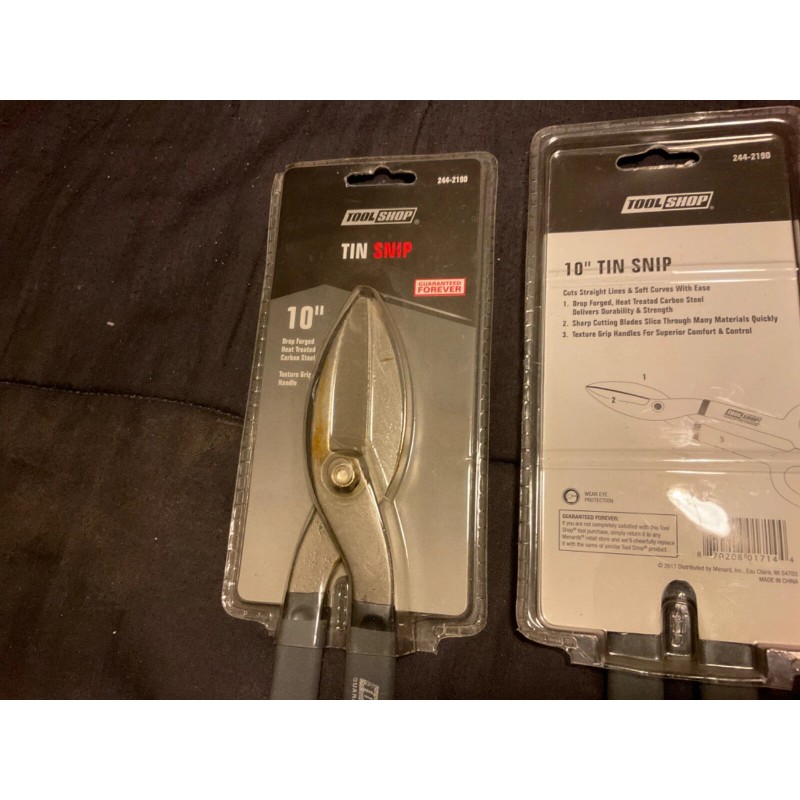 TOOL SHOP 10” TOOL SHOP TIN SNIP DRO FORGED HEAT