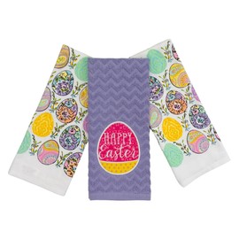 Serafina Home Easter Spring Kitchen Dish Towels: Colorful Easter Greeting Variety Set (Easter Greetings)