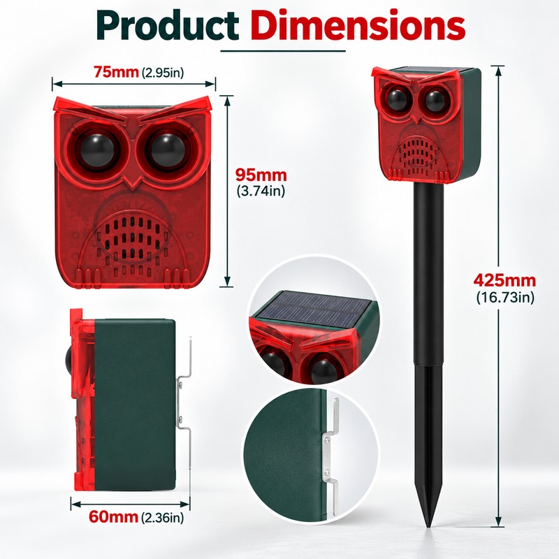 Solar Motion Sensor Animal Repeller for Outdoor Protection – Dog