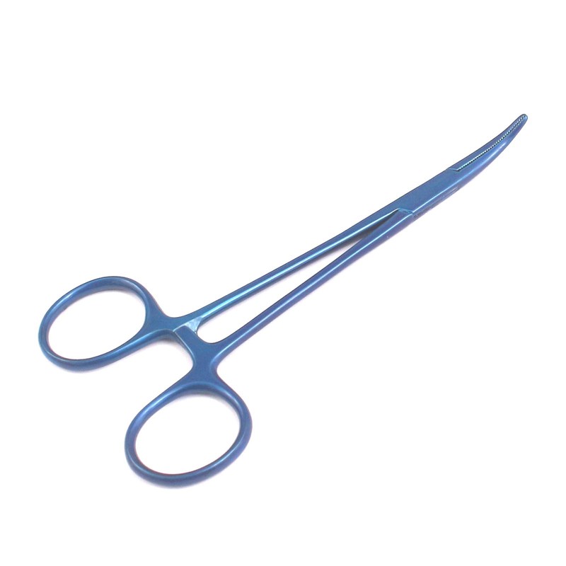 OdontoMed2011 Mosquito Hemostat Forceps 5" Curved Locking Clamps Serrated Full