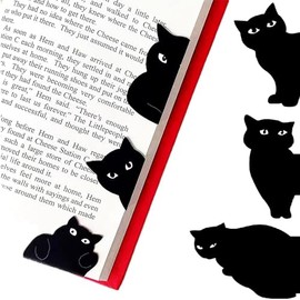 Marcapáginas Magnético de Gato Curioso, 6 Pcs Marcapáginas Magnéticos, para Niños, Estudiantes, Profesores, Amantes de Los Libros
