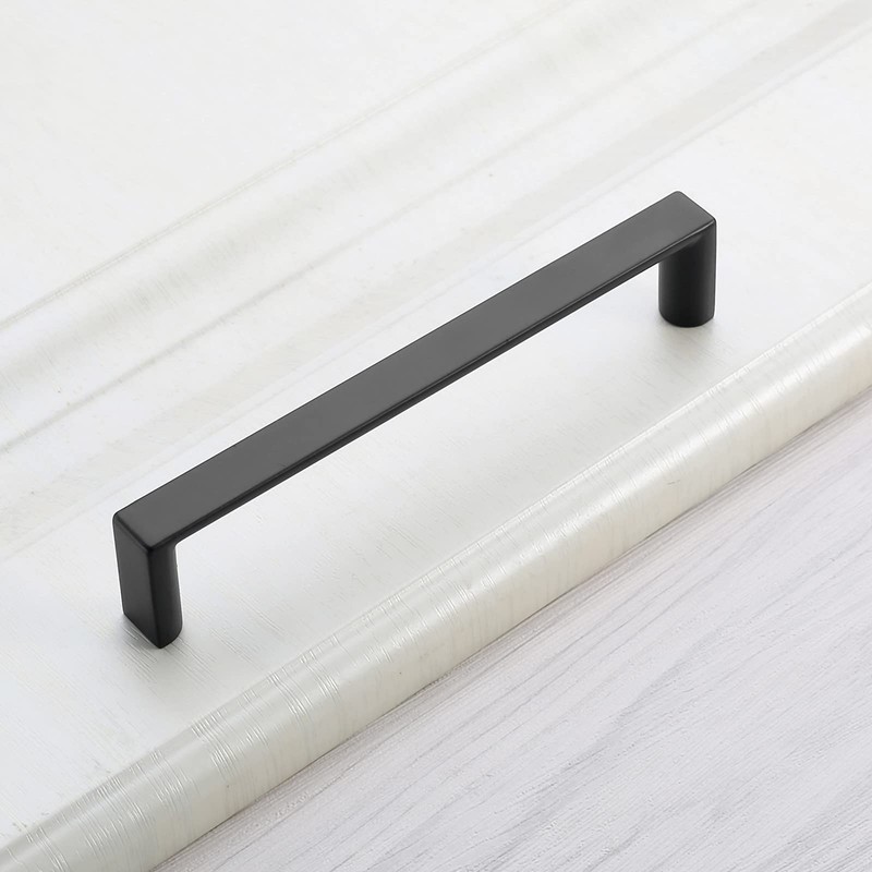 KNOKLOCK 10 Pack 5 Inch(128mm) Kitchen Cabinet Handles Matte Black