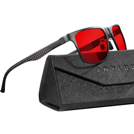 ANYLUV Blue Light Blocking Glasses Men Computer Gaming Glasses Lightweight Al-Mg Metal Anti Eyestrain Eye Protection