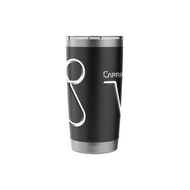 Minimalist logo of the CAPRICORN zodiac sign. Stainless Steel Insulated Tumbler