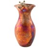 American Made Decorative Raku Pottery Vase with Peekaboo Frog Accent