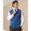 Kallspin Men’s Button Down Sweater Vest Lightweight Knitted Pure Cotton