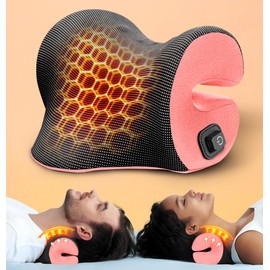 Cervical Traction Device, Neck and Shoulder Relaxer (Coral Pink)