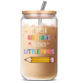 JOSTTER Teacher Gifts for Women, Teacher Appreciation Birthday Christmas Thank You Gifts, Back to School Teaching Glass Cup