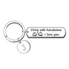 Valentines Day Gift for Him,Couple Keychain 26 Initial Letter Letters