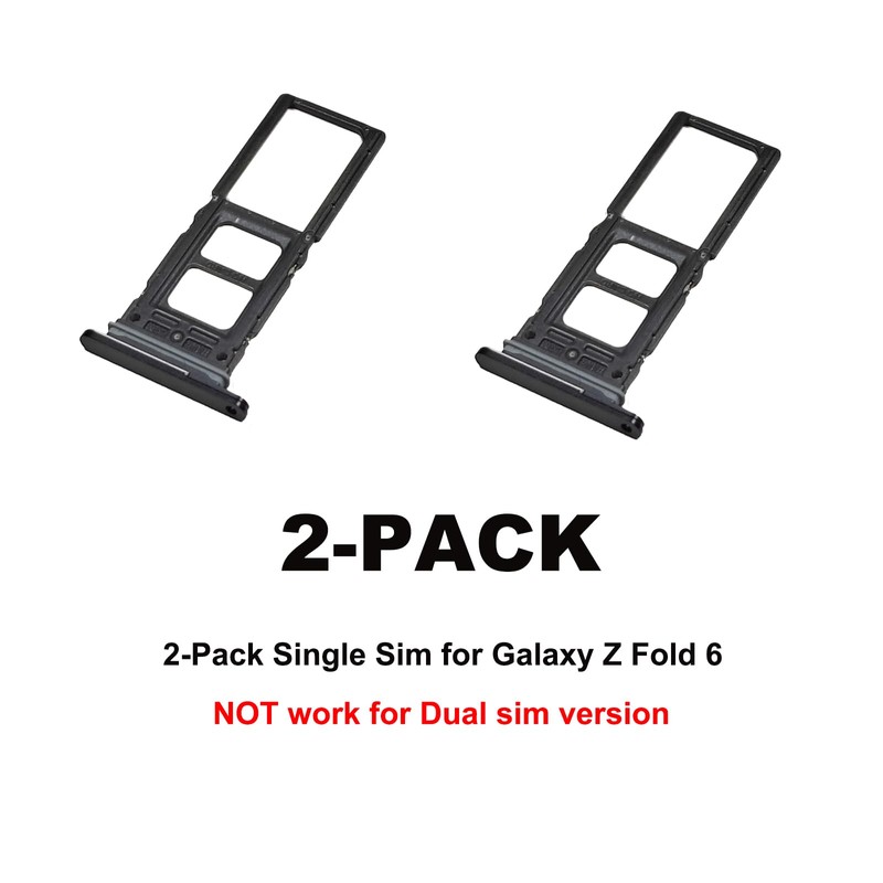 2 PCS for Galaxy Z Fold 6 Single SIM Card