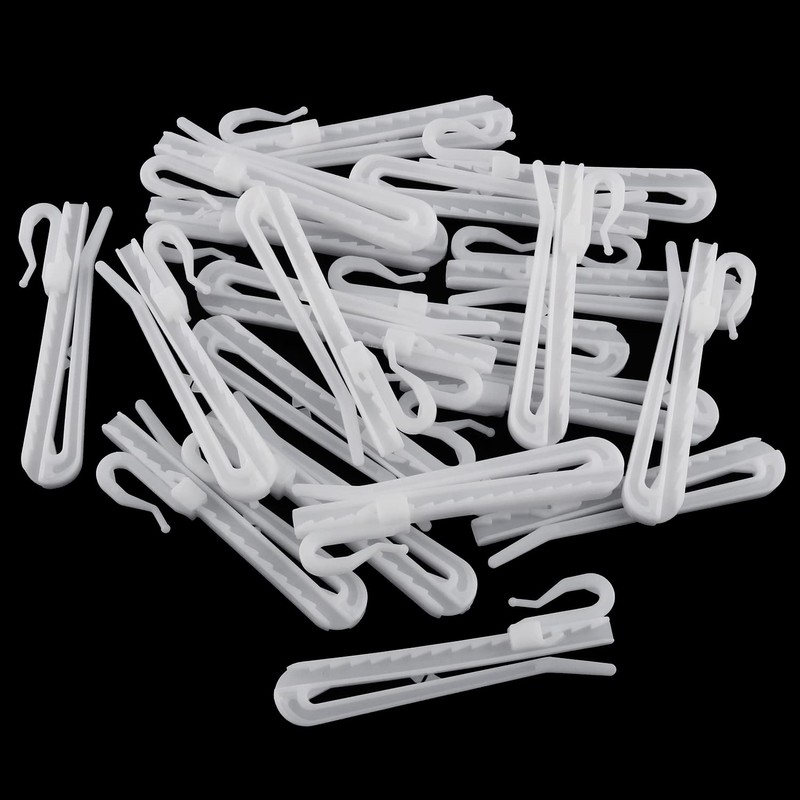 ZZLZX 20PCS Plastic Ratchet System Adjustable Pinch Pleated Curtain Drapery