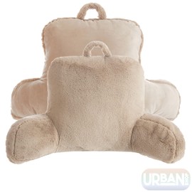 Urban Lifestyle Rabbit Faux Fur Backrest Pillow, Taupe