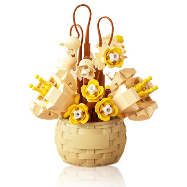 Vilbocr Mini Flower Building Block Set, Flower Blocks Toy, Plants