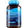 Men's Multivitamins and Minerals - 25 Essential Active Vitamins and Minerals with Added Maca Root and Panax Ginseng - Multivitamin Tablets for Men - 180 Vegan Tablets - Made in The UK by Nutravita