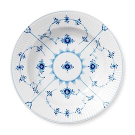 Royal Copenhagen 1017196 Blue Fluted Plain Deep Plate, 9.1 inches (23 cm)