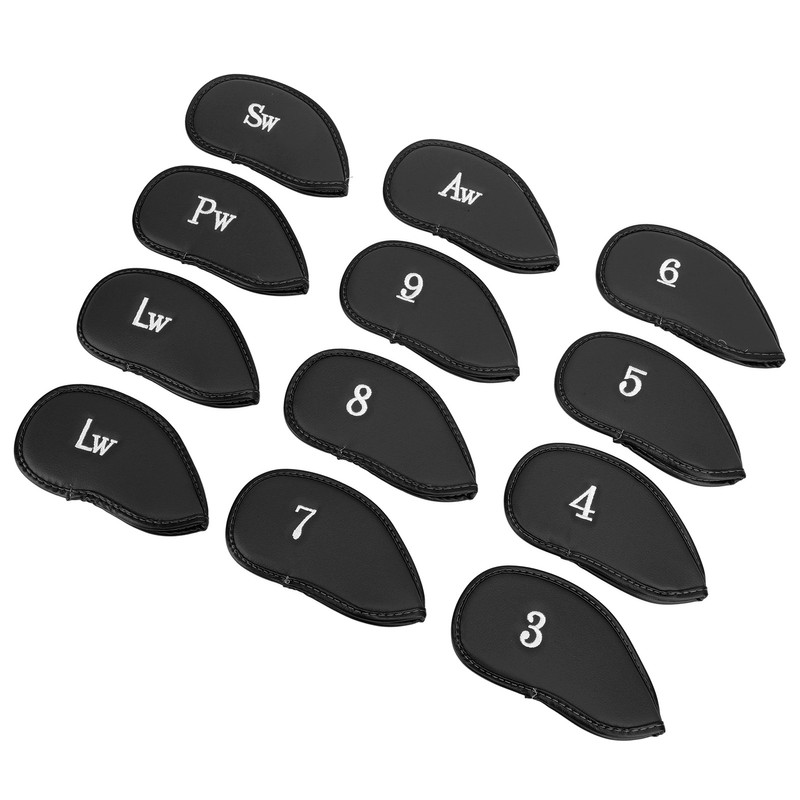 12Pcs Golf Iron Covers Set with Numbers Soft Protective Golf