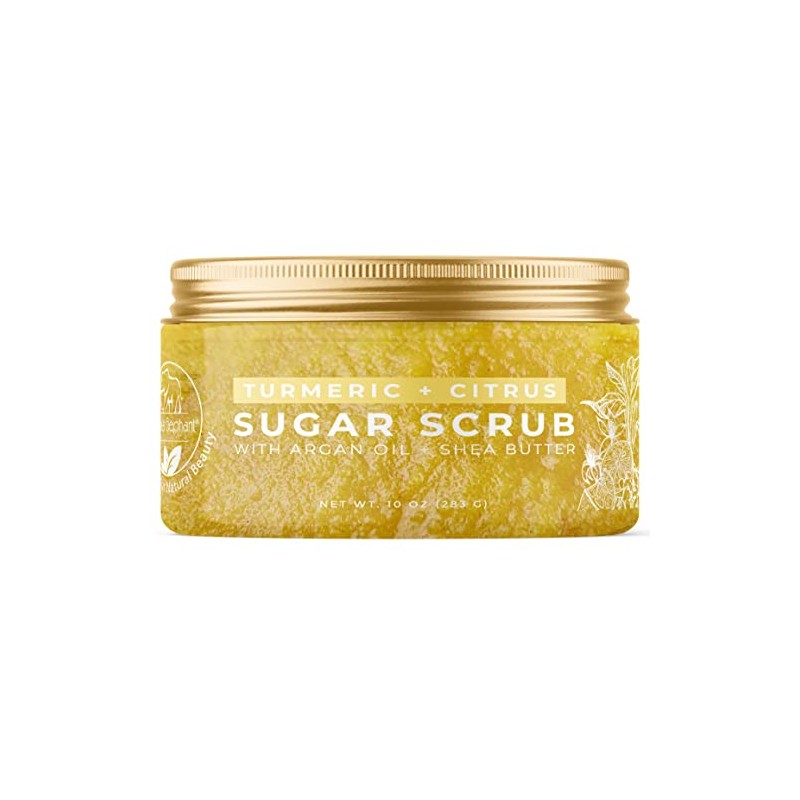 Natural Elephant Exfoliante De Azúcar De Cúrcuma Y Cítricos Con