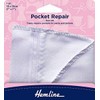 Hemline Pocket Repair Patch - 18 x 18cm, White -