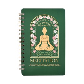 emmoolife Meditation Practice Training Yoga Record Planner,Daily Deep Breathing Relax Planners Home Decor for Women, Gifts Birthday Christmas Gift for Desk Accessories for Girls Green