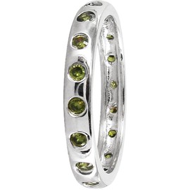 Stack Ring Co SR0040S-p Women's Ring - Sterling Silver with Cubic Zirconia, Cubic Zirconia