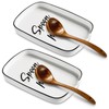 ABRUTY Spoon Rest for Stove Top, Ceramic Spoon Holder for