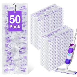 50 Count Disposable Power Mop Pads for Swiffer PowerMop, Unscented Power Mop Refills for Multi-Surface Floor Cleaning, Repalcement Mopping Pad Refill