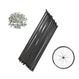 36 Pcs 260mm/10.2 Inch Stainless Steel Spokes, 14G Universal Bicycle Spokes, Mountain/Road Bikes with 12mm Spoke Caps for City Bike, Travel Bikes